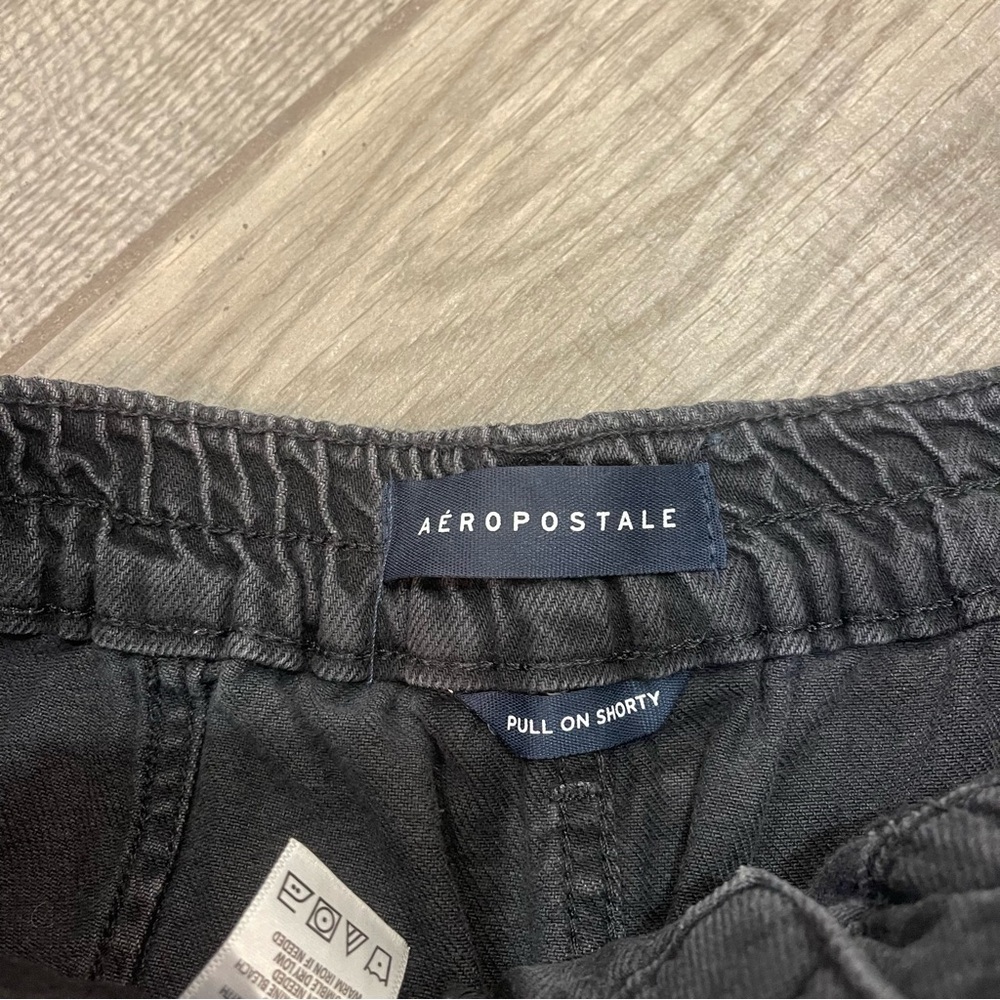 Aeropostale Pull-On Denim Shorty Shorts Black - Picture 4 of 6